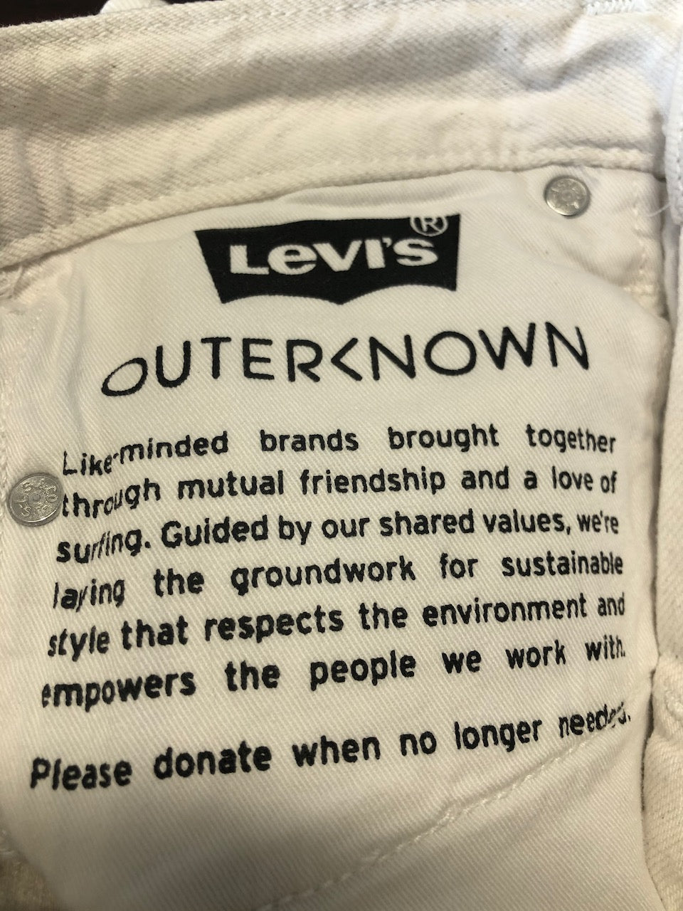 Tie Dye Levi's X Outerknown Jeans SIZE 34"X 32"