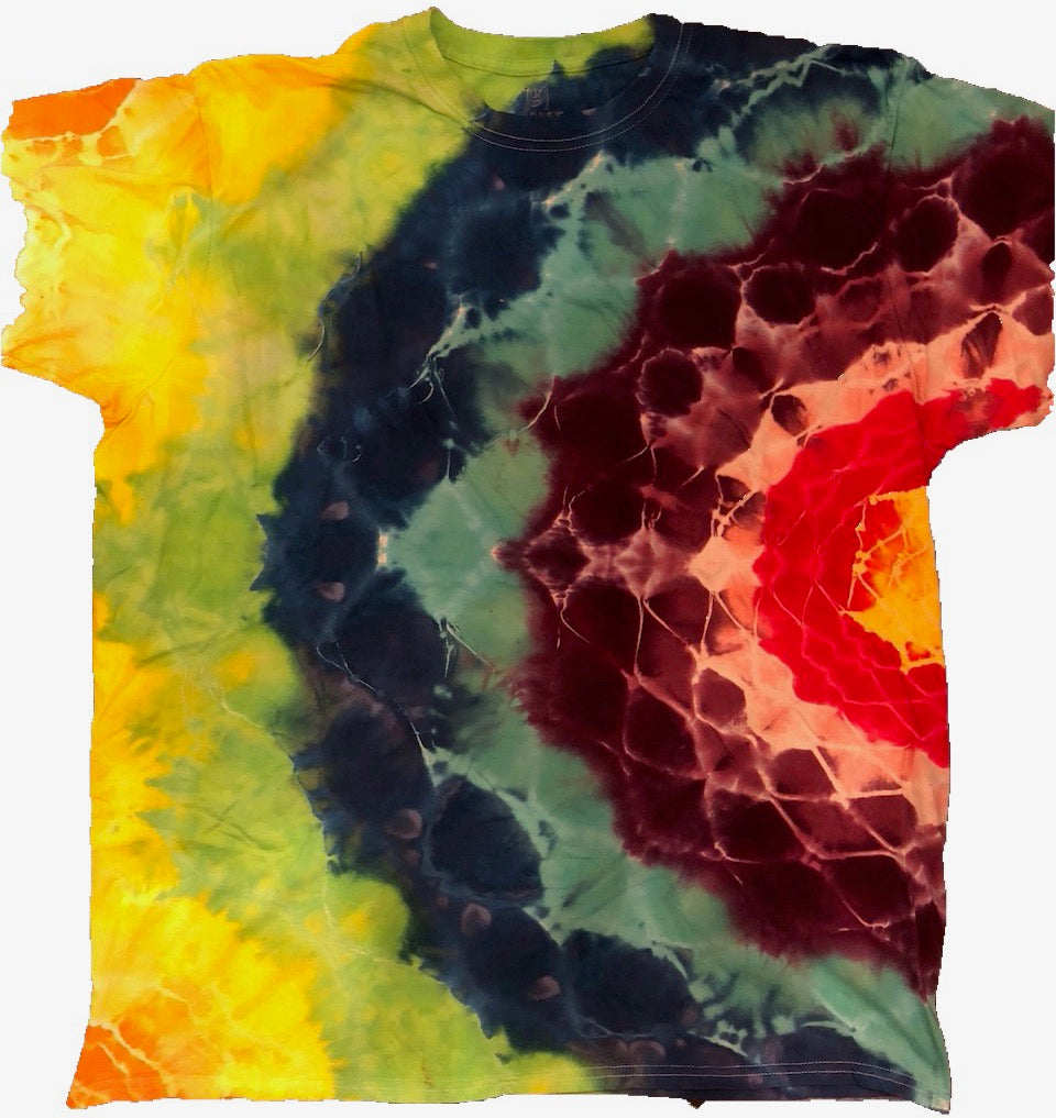 Tie Dye Short Sleeve T-Shirt - Size 2XL 100% Cotton